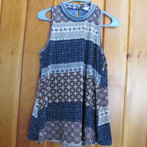 sz Small Flowey Summer tops Spring Blouses sz S Navey Blue Burgandy summer tops